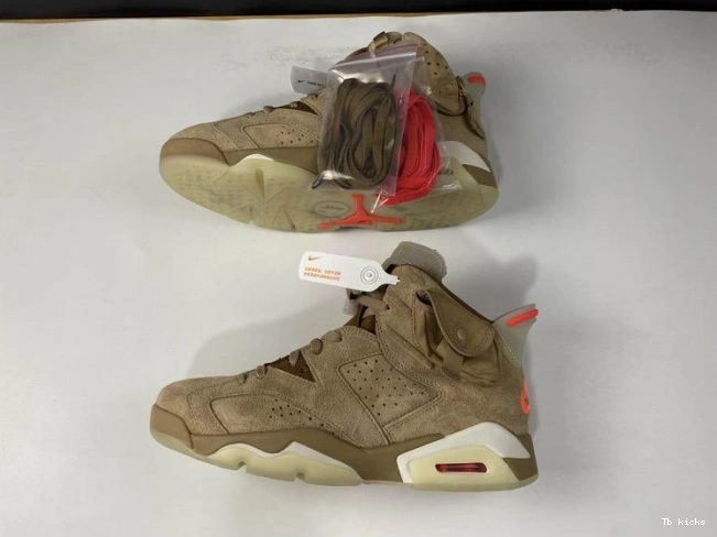 Reps TBK 6 Khaki British DH0690-200 Retro Air Travis Jordan Scott 0725